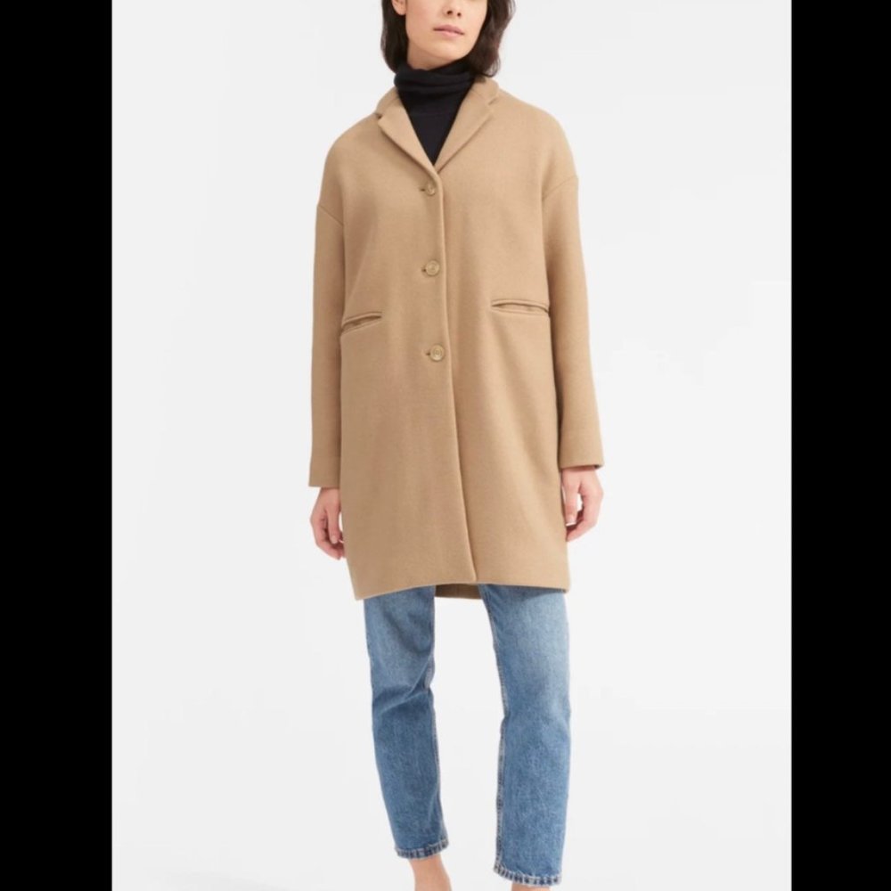 New Everlane Cocoon Camel Coat Medium tan blazer